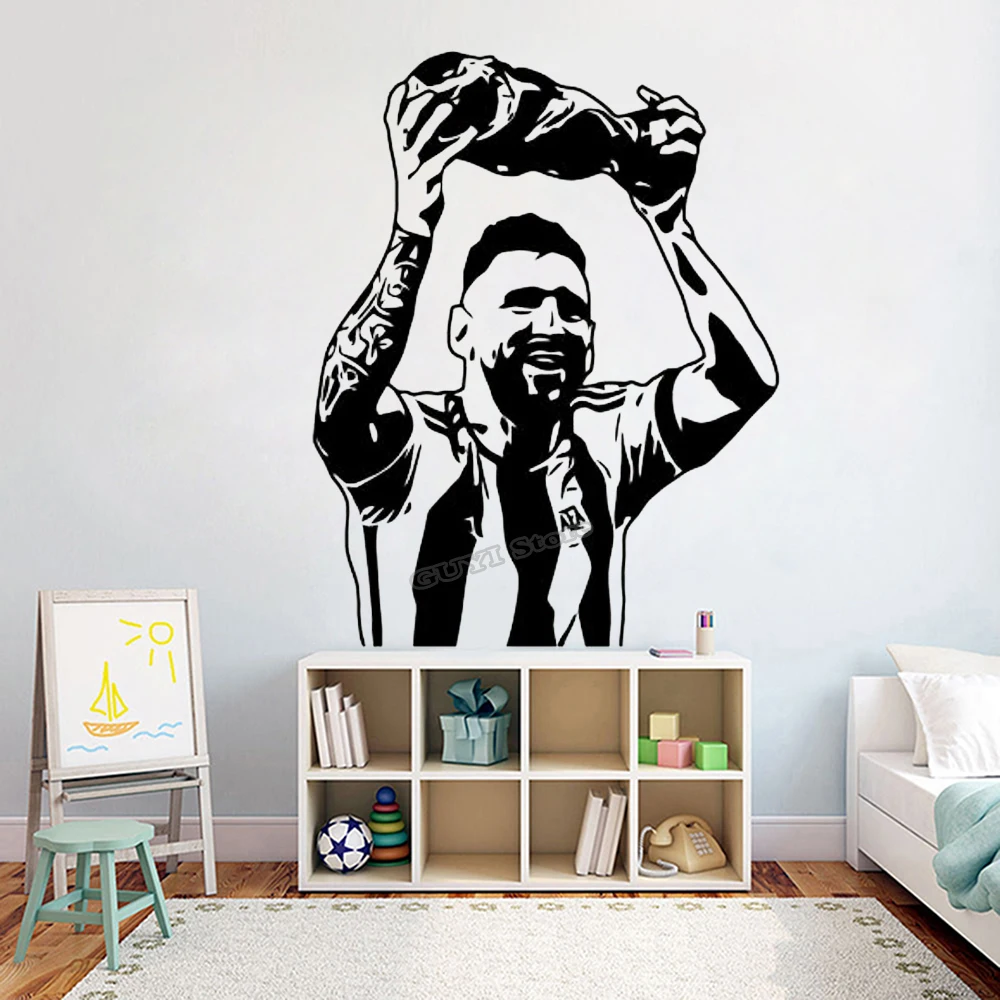 Sports Equipment Poster - Pegatina de pared Messi, calcomanía de