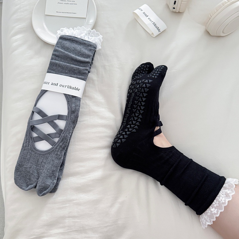 Calcetines de yoga con borde d - Yoga Mat reseña y precio
